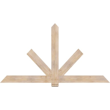 Ekena Millwork Kennewick Smooth Timber Gable Bracket, Douglas Fir, 84"W x 45"H x 1 1/2"D x 5 1/2"F, 13/12 Pitch GBW084X45X0206KEN00SDF
